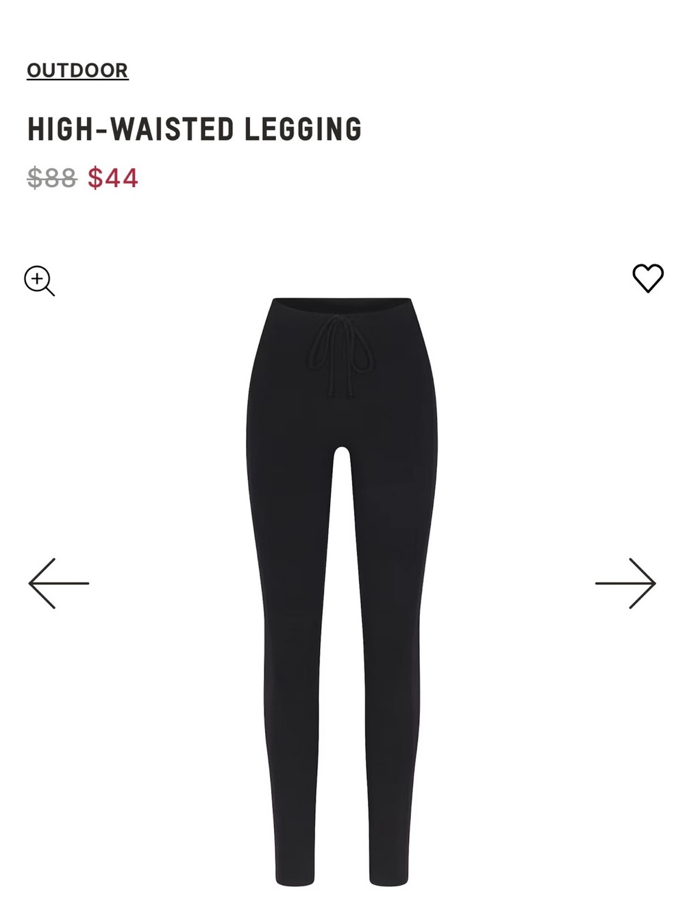 SKIMS High-Waisted Black Leggings
